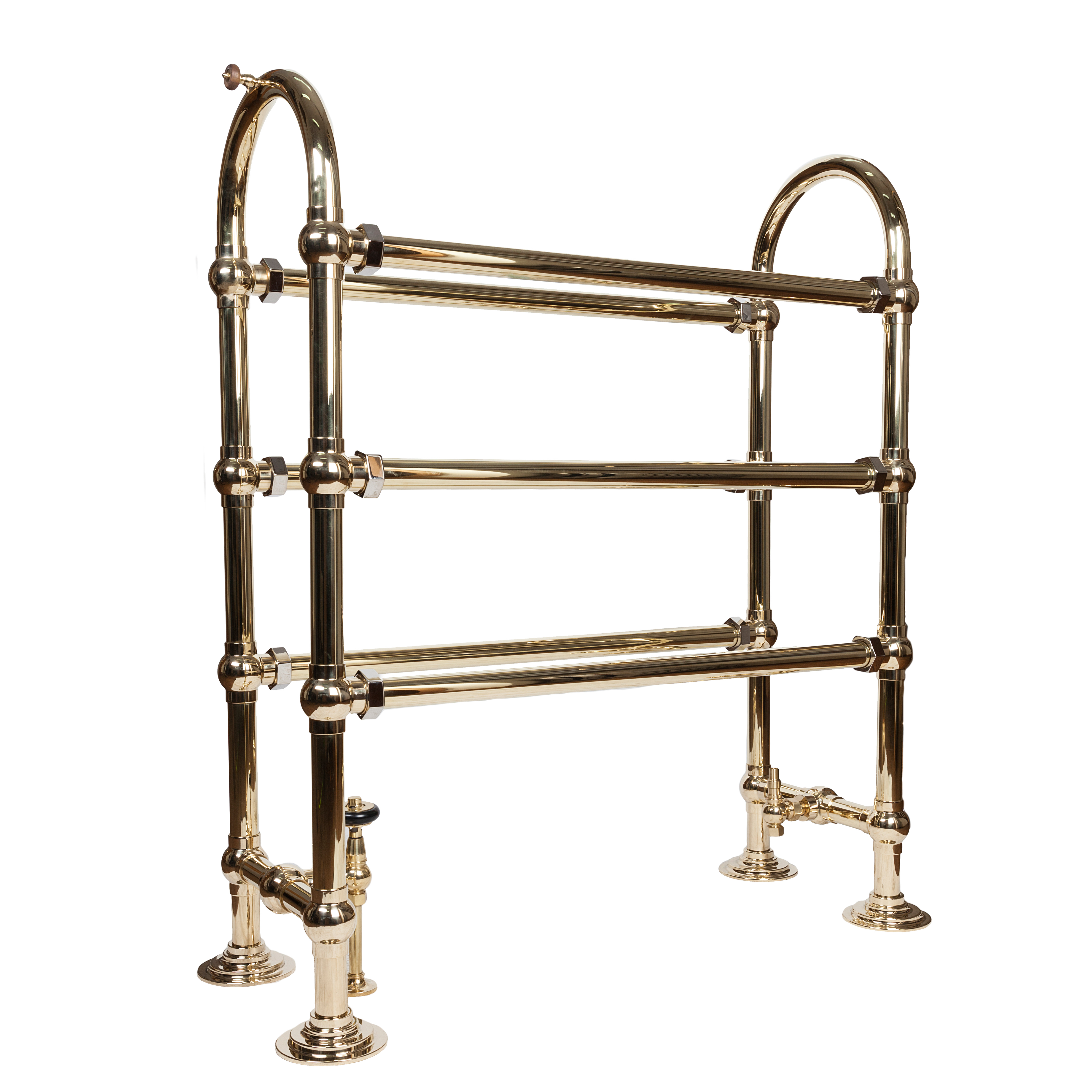 Grand Hooped Towel Rail In Brass